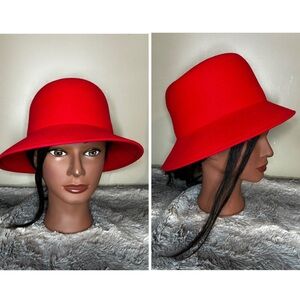 Patricia Underwood New York Vintage Chic NEW Wool Felt Bucket Mushroom Hat